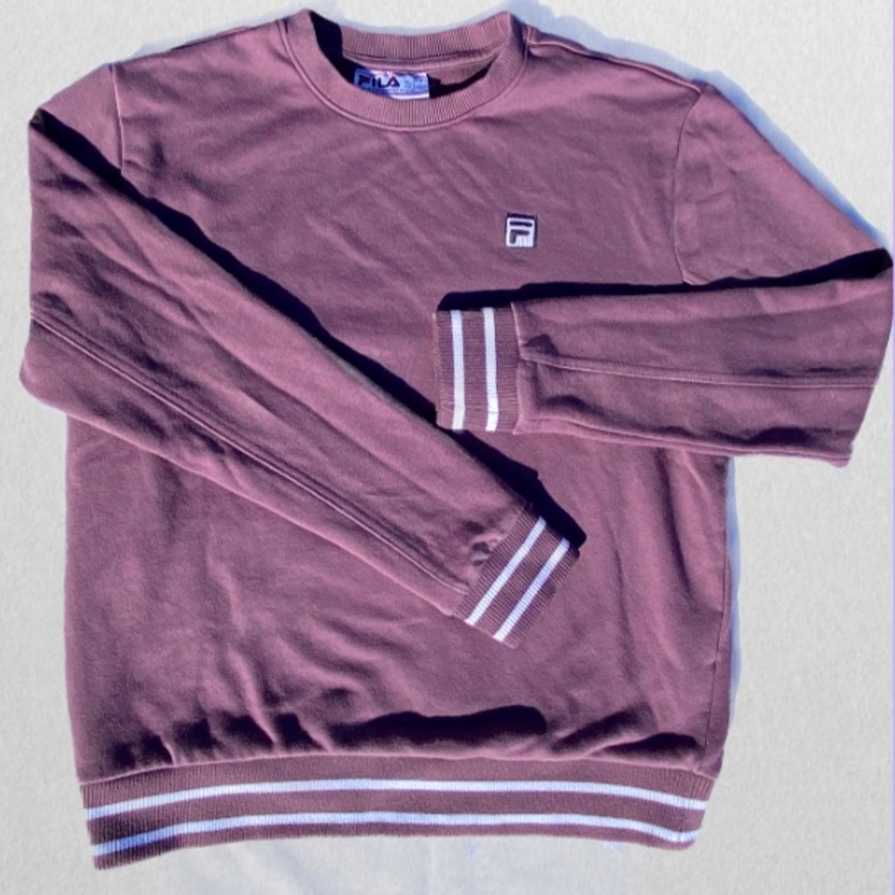 Plumb Fila Crew Neck Sweatshirt